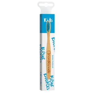 Öko Zahnbürste Kids Bambus Borsten blau Nordics, 1 St Zahnbürste Produktbild