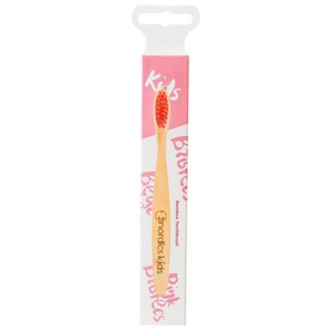 Öko Zahnbürste Kids Bambus Borsten pink Nordics, 1 St Zahnbürste Produktbild