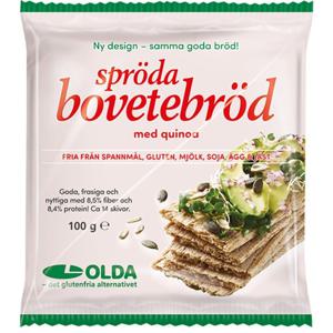 Olda Spröda bovetebröd med quinoa 100 g produkt bild