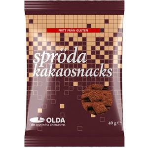 Olda Spröda Kakaosnacks 40 g produkt bild