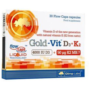 Olimplabs gold-vit d3 4000iu + k2 vedelkapsel n30 toote pilt