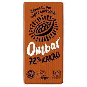 Ombar Bar Økologisk 70 g   72% Kakao produktbillede
