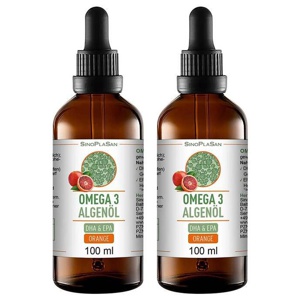 Omega-3 Algenöl DHA 300 mg+EPA 150 mg, 2x100 ml Öl Produktbild