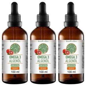 Omega-3 Algenöl DHA & EPA, 3x100 ml Öl Produktbild