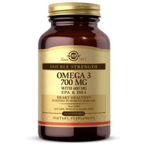 Omega-3 Double Strength 700 mg 60 Weichkapseln Solgar Produktbild