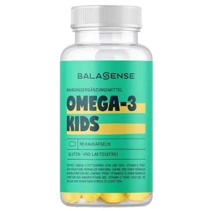 Omega-3 Kids mit Vitamin D + E Balasense, 90 St Kautabletten Produktbild