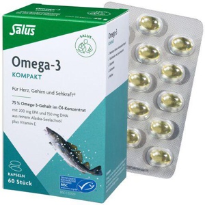 OMEGA-3 KOMPAKT aus reinem Alaska-Seelachsöl Salus Produktbild