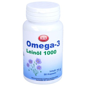 OMEGA-3 LEINÖL 1000 Berco Kapseln Produktbild
