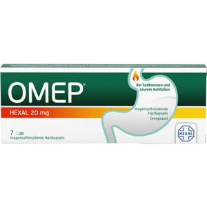 OMEP HEXAL 20 mg magensaftresistente Hartkapseln Produktbild