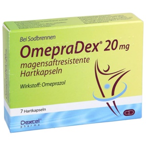 OMEPRADEX 20 mg magensaftresistente Hartkapseln Produktbild