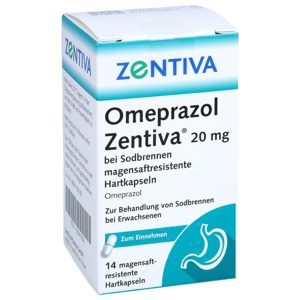 OMEPRAZOL Zentiva 20 mg bei Sodbrennen Produktbild