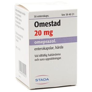 Omestad Enterokapsel, hård 20mg Plastburk, 30kapslar produkt bild