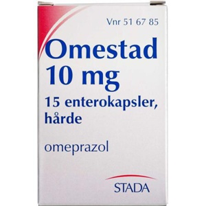 Pharmacodane Omestad 10 mg 15 stk produktbillede