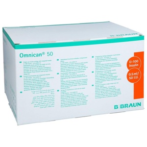 OMNICAN Insulinspr.0,5 ml U100 m.Kan.0,30x8 mm ei. Produktbild