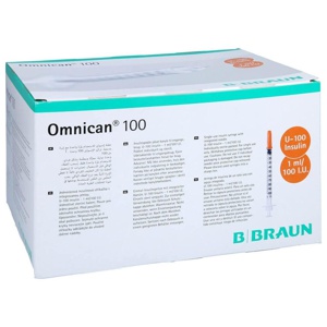 OMNICAN Insulinspr.1 ml U100 m.Kan.0,30x12 mm ein. Produktbild