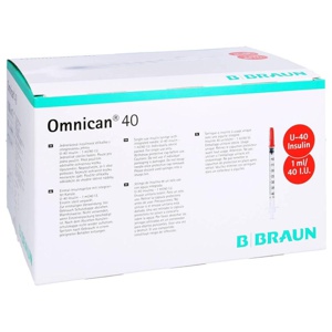 OMNICAN Insulinspr.1 ml U40 m.Kan.0,30x12 mm einz. Produktbild