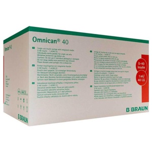 Omnican Insulinspritzen 1 ml U40 m. Kan. 0,30x8 mm, 100 St Spritzen Produktbild