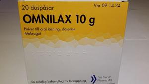 Omnilax, pulver till oral lösning i dospåse 10 g 20 st produkt bild