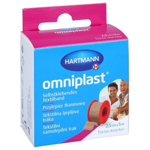 Omniplast® Selbstklebendes Textilband 2,5 cm x 5 m, 1 St Pflaster Produktbild