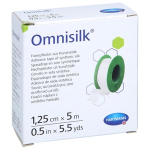 OMNISILK Fixierpflaster Kunstseide 1,25 cmx5 m Produktbild