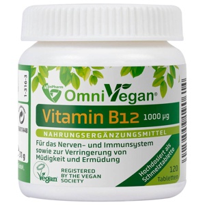 OMNIVEGAN B12 1000 μg Tabl.m.Beerengeschmack Produktbild