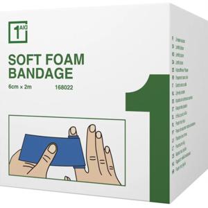 One-Aid Soft Foam Bandage Blå 2 m x 6 cm, 1 st produkt bild