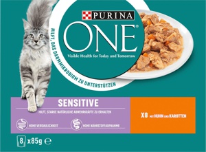 ONE SENSITIVE mit Huhn und Karotten 8 x 85 g Produktbild