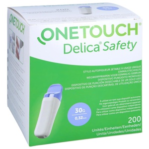 ONE TOUCH Delica Safety 30G Einmalstechhilfe 200 St Lanzetten Produktbild