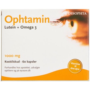 Ophtamin Luetin + Omega-3 Kapsler 1000 mg 60 stk. produktbillede
