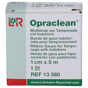 Opraclean Jodoform Gazebind - 1 cm x 5 m produktbillede