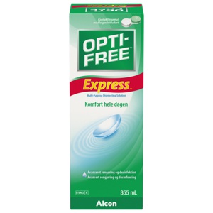 Opti-Free Express linsevæske m/etui, 355 ml produktbilde