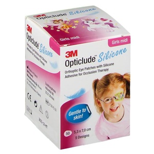 Opticlude 3M Silicone girls midi 5,3x7 cm 2738PG, 50 St Pflaster Produktbild