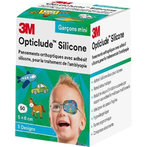 Opticlude Silicone øyelapper gutt mini 5x6cm 50 stk produktbilde