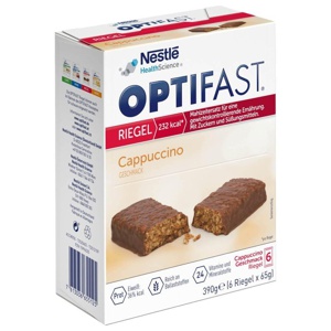 OPTIFAST RIEGEL Capuccino GESCHMACK 6X65 g Produktbild