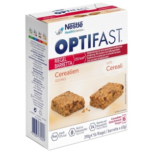 OPTIFAST RIEGEL Cerealien GESCHMACK 6X65 g Produktbild