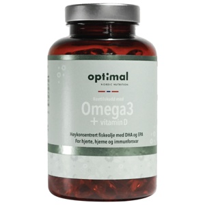 Optimal Nordic Nutrition Omega-3 + Vitamin D kapsler, 120 stk. produktbilde