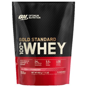 Optimum Nutrition Gold Standard 100% Whey Delicious Strawberry 450g produkt bild