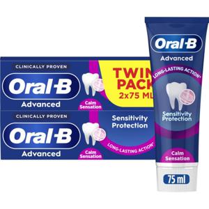 Oral-B Advanced Sensitivity Protection Calm Sensation Tandkräm 2 x 75 ml produkt bild