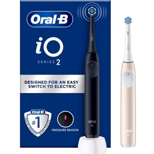 Oral B iO 2 Duo-pack Electric Toothbrushes Night Black & Calm Pink produktbilde