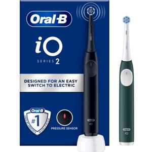 Oral-B iO 2 duo-pack eltandborstar, Night Black & Forest Green produkt bild
