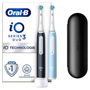 Oral-B iO 3 Duopack 2 eltandborstar, 2 huvuden, 1 resefodral produkt bild