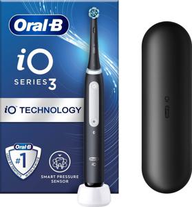Oral-B iO 3 Eltandborste Svart med Tandborsthuvud & Resefodral produkt bild