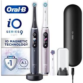 Oral-B iO 9 eltandborste Duopack, Svart och rosenkvartsfärgad produkt bild