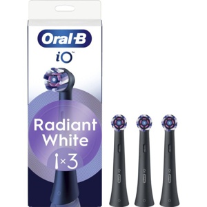 Oral B iO Radiant White Toothbrush Heads Black 3 stk produktbilde