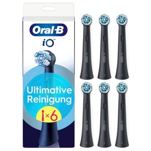 Oral-B iO Ultimate Clean tandbørstehoved - sort - 6-pack produktbillede