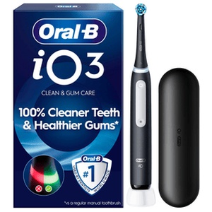 Oral-B iO3 Elektrisk Tandbørste - Sort - 1 stk. produktbillede
