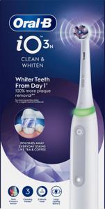 Oral-B iO3 Eltandborste, Vit, 1 Radiant White tandborsthuvud, hållare till borsthuvud produkt bild