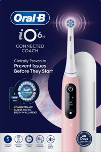 Oral-B iO6 Eltandborste, Rosa, 2 tandborsthuvuden, resefodral produkt bild