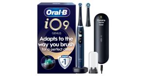 Oral-B iO9 eltandborste Blå, 2 tandborsthuvuden, resefodral med laddare produkt bild