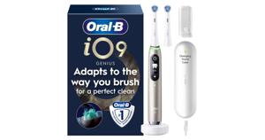 Oral-B iO9 Eltandborste Eclipse Gold med tillbehör produkt bild